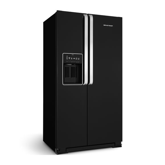 Geladeira frost free 540 L all black Ative! Side by Side Brastemp