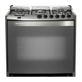 Fogão de Embutir 5 Bocas Quadrichama Com Mesa Compartimentada Brastemp - Fogão de Embutir BYS5QBRUNA