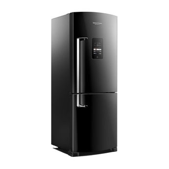 Geladeira Preta 422 Litros Frost Free Ative! Inverse Brastemp - Geladeira Preta Brastemp BRE50NEANA - Perspectiva
