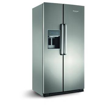 Geladeira Frost Free Inox 596 Litros Brastemp Gourmand Side By Side - Geladeira Frost Free Inox BRS80AR