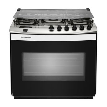 Fogão de embutir a gás - Fogão 5 Bocas Inox Timer Digital | BYS5TAR Brastemp