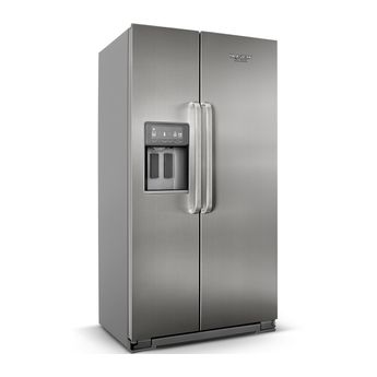 Geladeira Frost Free Inox 539 Litros Brastemp Gourmand Side By Side - Geladeira Frost Free Inox BRS75BR
