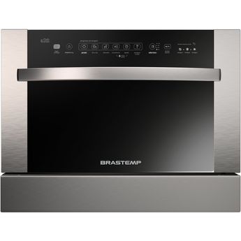 Lava louças - Máquina de lavar louças de embutir 6 serviços cinza Brastemp