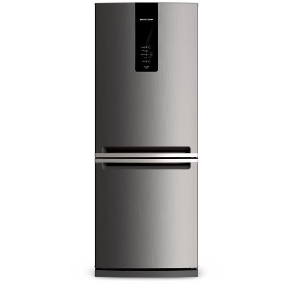 Geladeira Brastemp Frost Free Inverse 443 Litros Cor Inox Com Turbo Ice - Bre57ak 110V