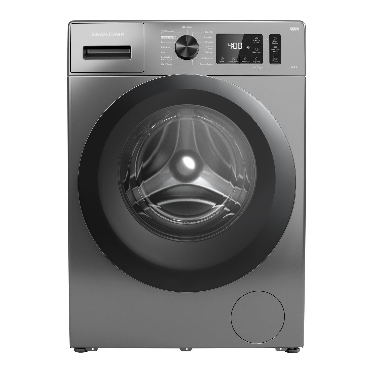 Lavadora Brastemp 10Kg Titanium com Smart Sensor, Tira Manchas Pro e Motor Inverter - BNF10AS