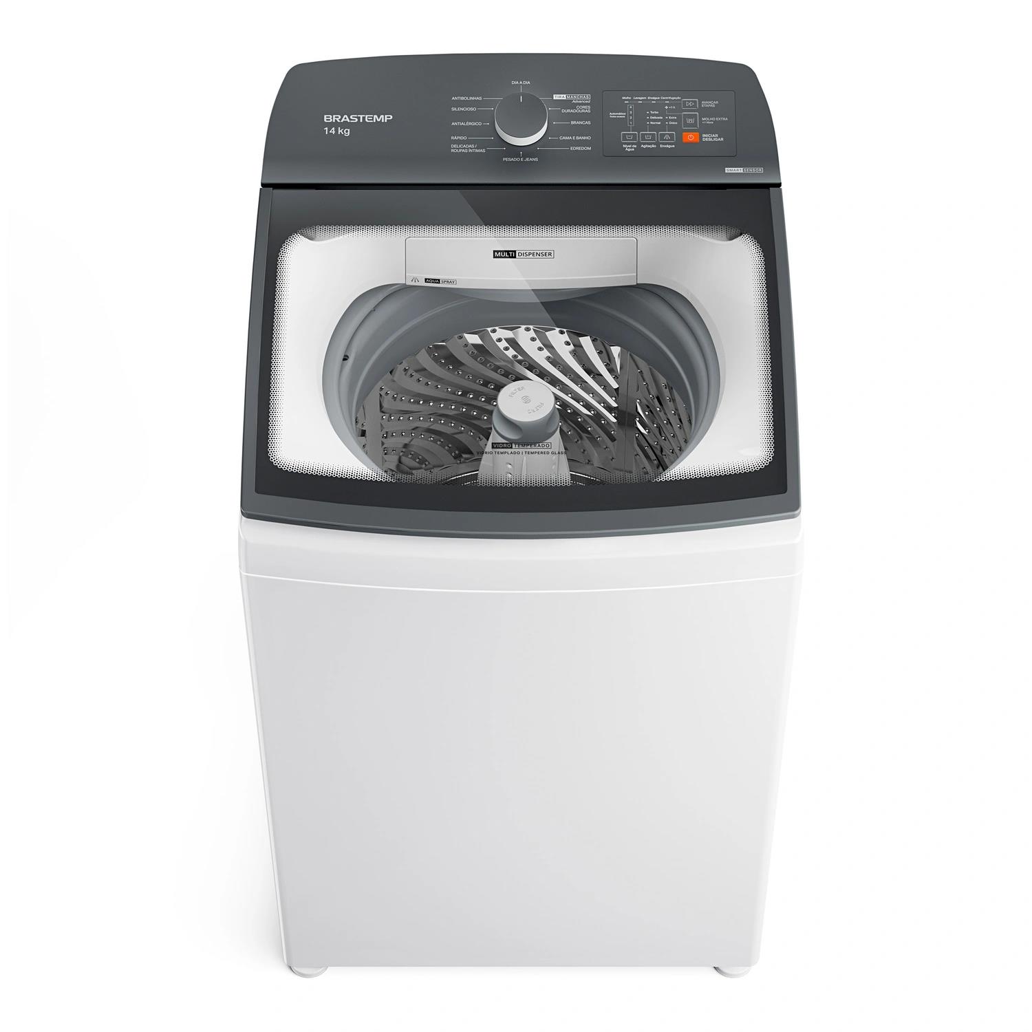 Máquina de Lavar Brastemp 14Kg Branca com Ciclo Tira Manchas Advanced e Smart Sensor - BWK14BB