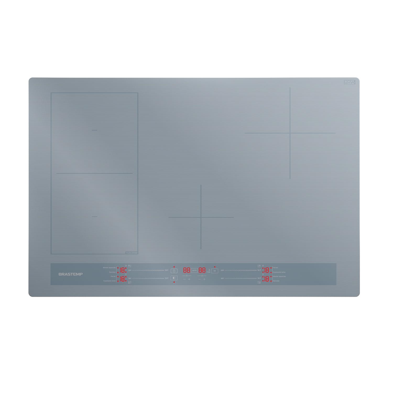Cooktop 4 Bocas de Indução Brastemp com Flexizone Branco - BDJ77AB