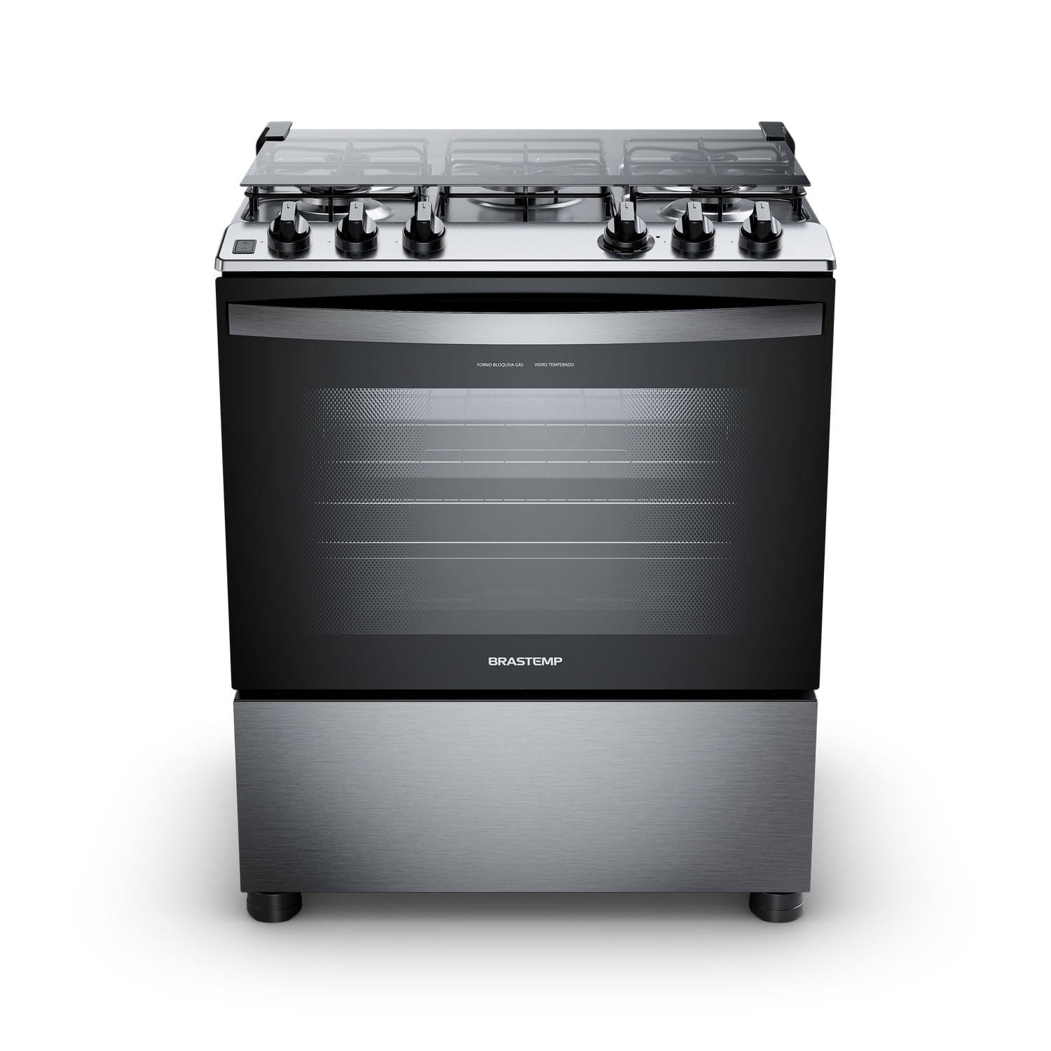 Fogão Brastemp 5 Bocas Cor Inox com Turbo Chama - BFS5GDR