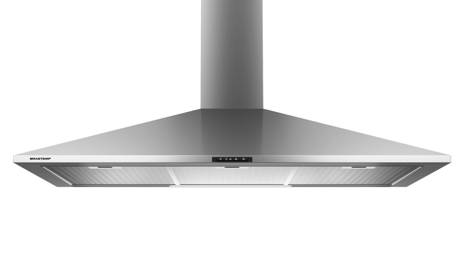 Coifa de Parede Brastemp 90cm Inox Piramidal 5 e 6 Bocas com Duplo Filtro - BAI91BR
