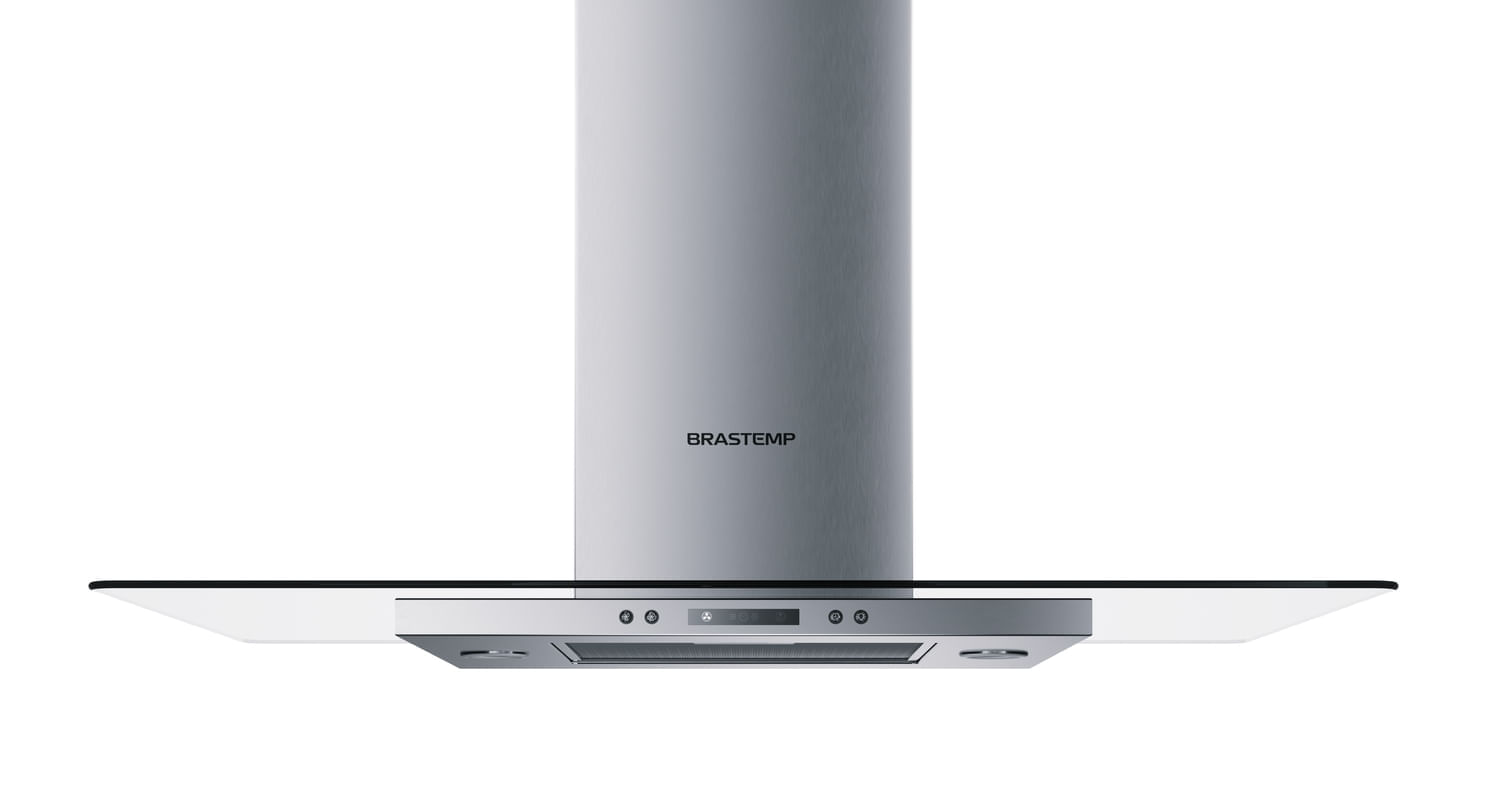 Coifa Vidro Plano Ilha Brastemp 100cm - BAV10AR - 220V