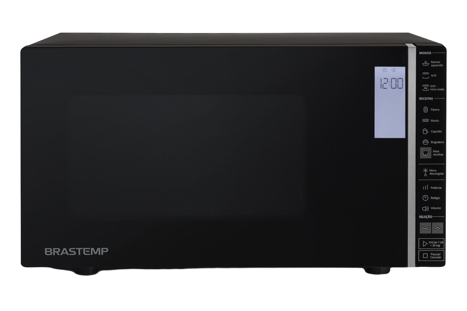 Micro-ondas Brastemp 32 Litros Preto com Grill e Painel Integrado - BMG45AE