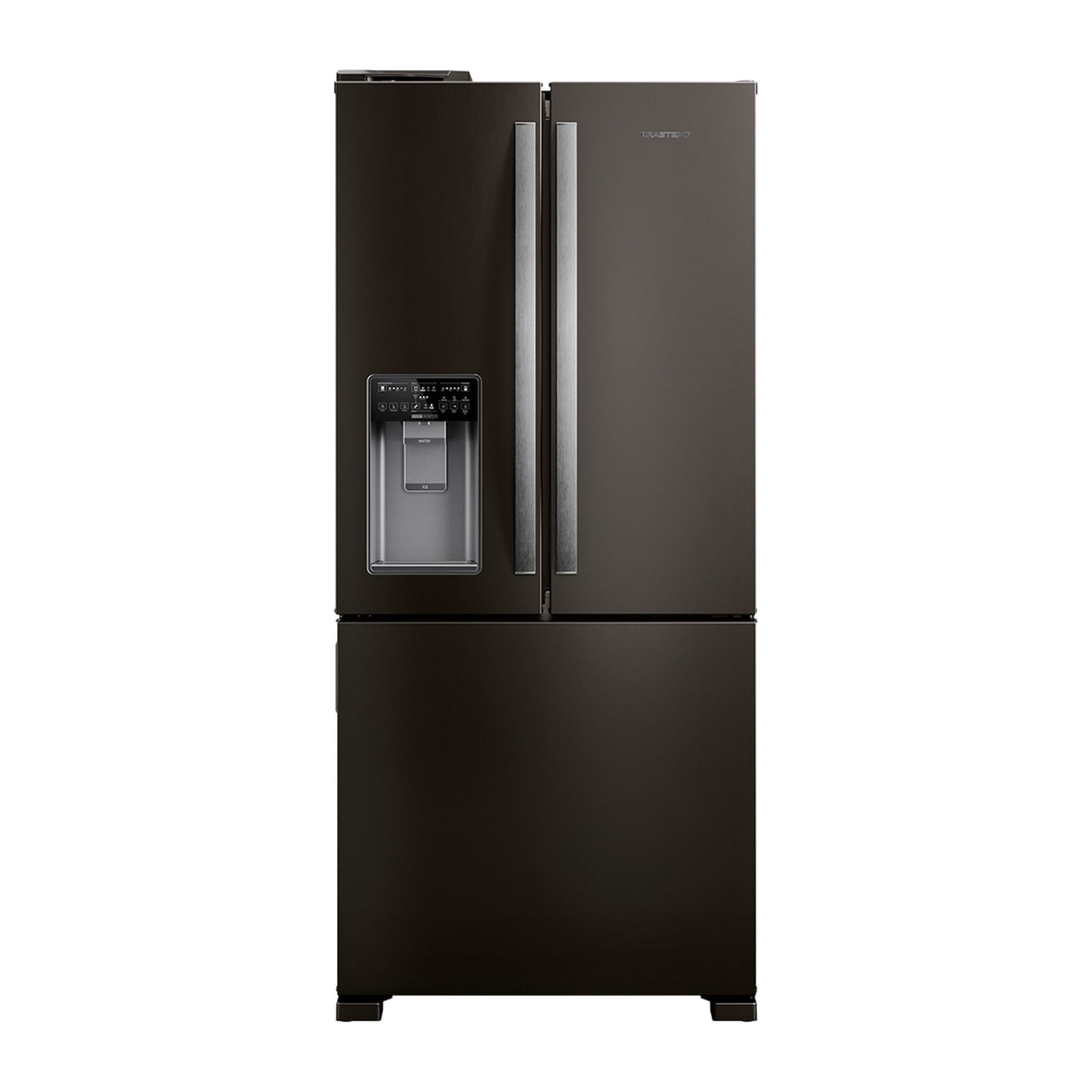 Geladeira Brastemp Frost Free French Door Preta com Água e Gelo na Porta - BRH85ME
