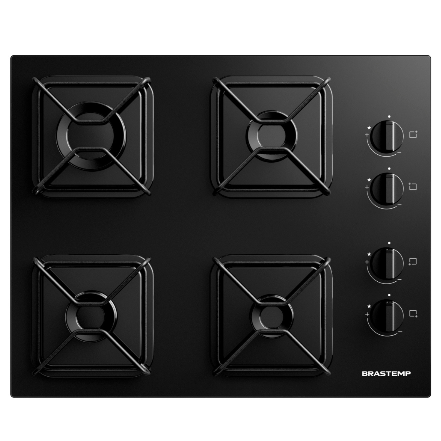 Cooktop Brastemp 4 Bocas a Gás com Grades de Ferro Aramado e Chama Simmer - BDD61BE