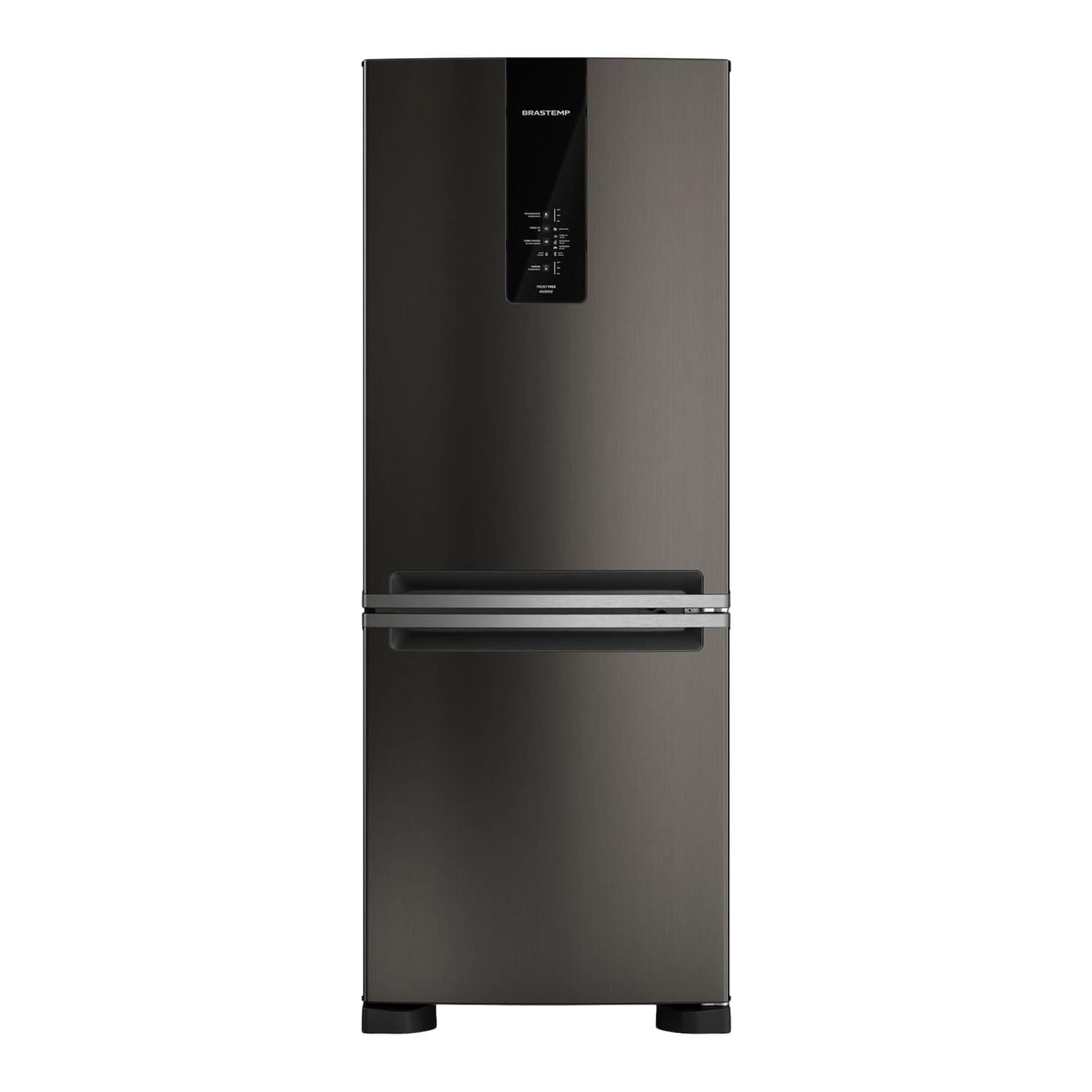 Geladeira Brastemp Eclipse Collection Frost Free Inverse A+++ 447 Litros Cor Black Inox com Smart Flow e Fresh Box - BRE57FE