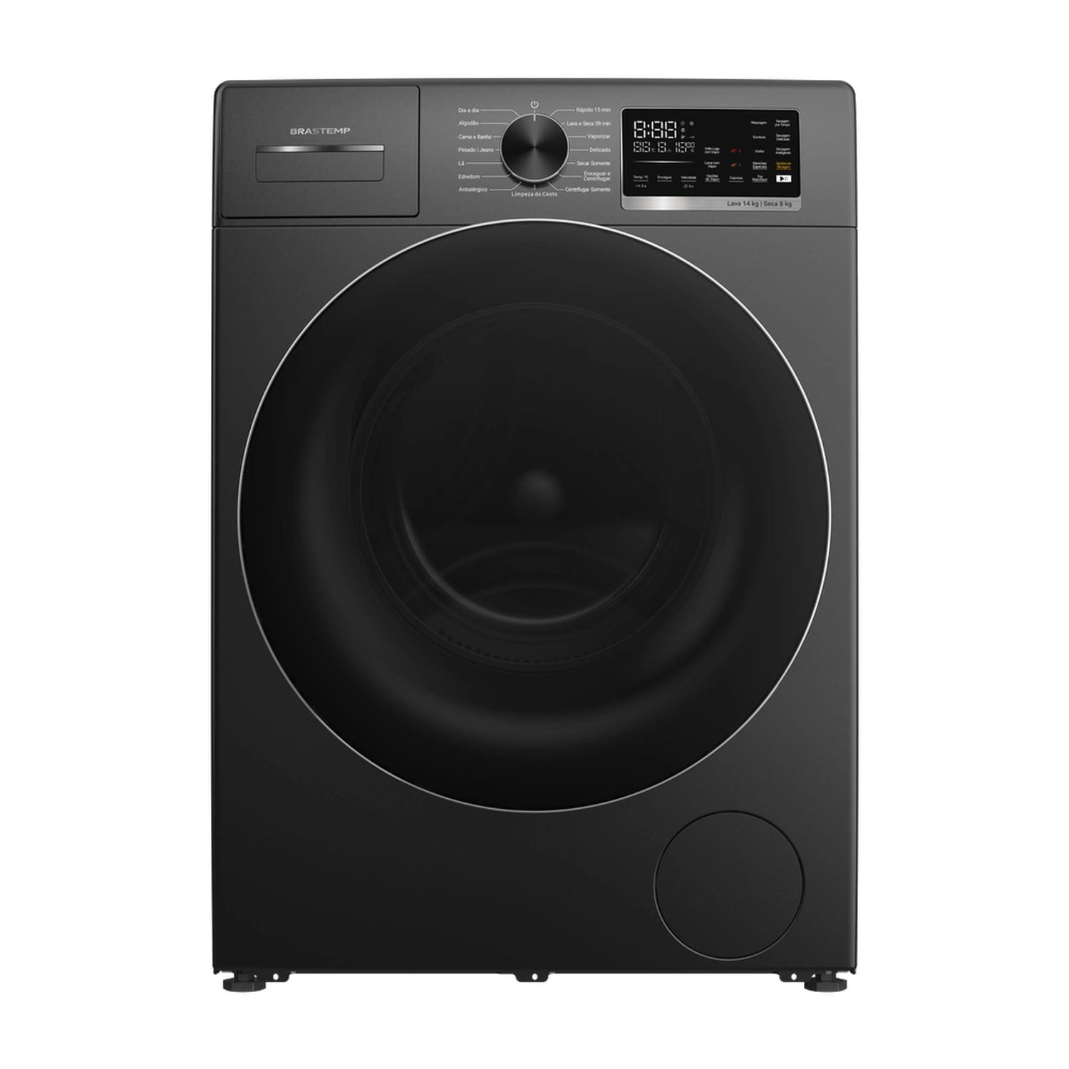 Lava e Seca Brastemp 14Kg/8Kg Titanium com Lavagem e Secagem Inteligentes B= Smart - BNO14AS