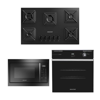 Combo Cozinha Especial Brastemp Cooktop, Forno e Microondas (BDD75BE + BOA84AE + BM146AE) - BD7B_B8AE_B14A_CJ