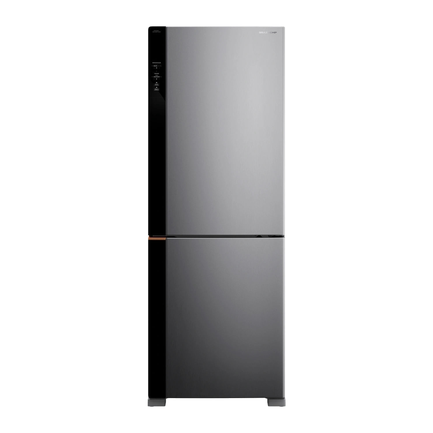 Geladeira Inteligente com Flex Freeze B= Smart Brastemp Frost Free Inverse Inox - BRE68AK